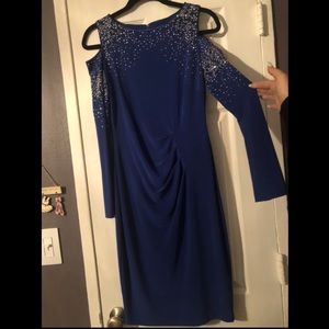 Royal blue with sequence detailing Evening dress